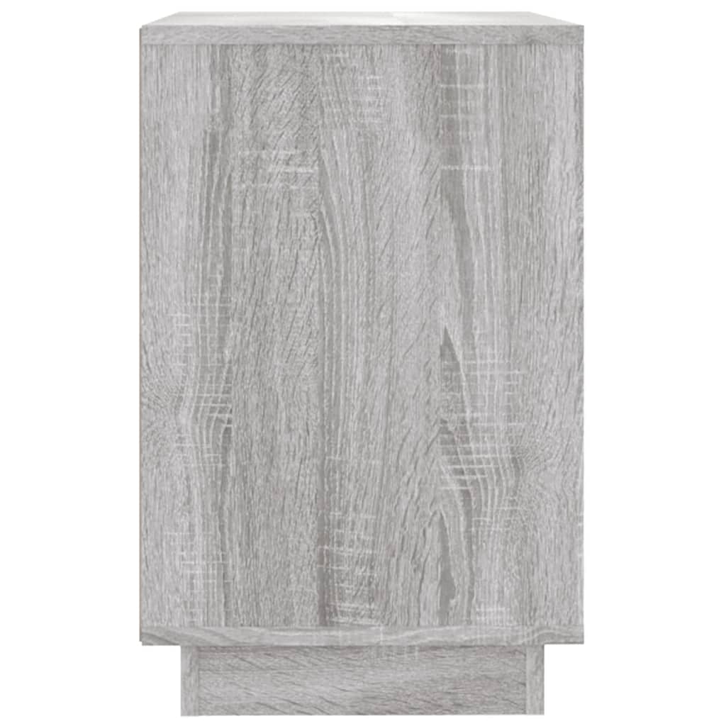 szürke sonoma színű szerelt fa tálalószekrény 102x35x55 cm