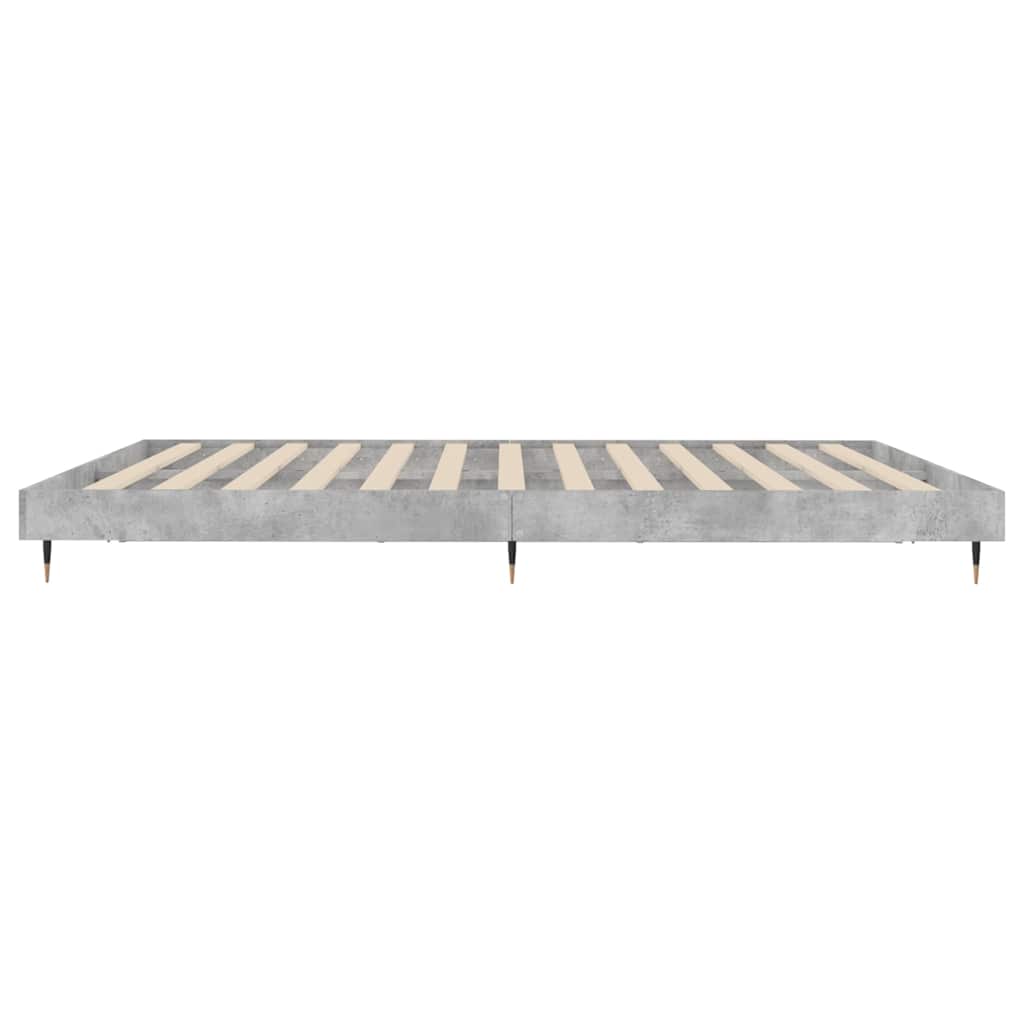 betonszürke szerelt fa ágykeret 120 x 200 cm