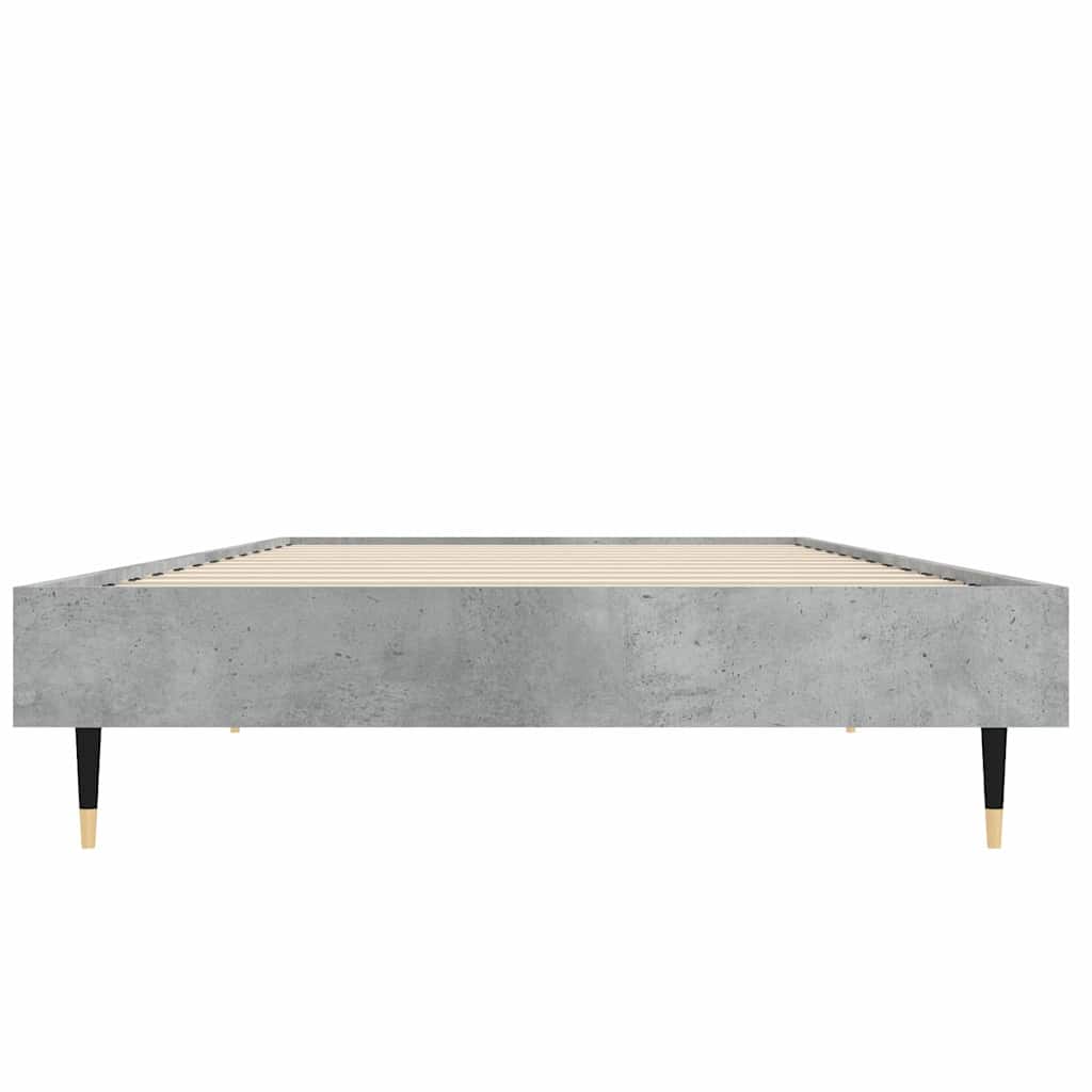 betonszürke szerelt fa ágykeret 75 x 190 cm
