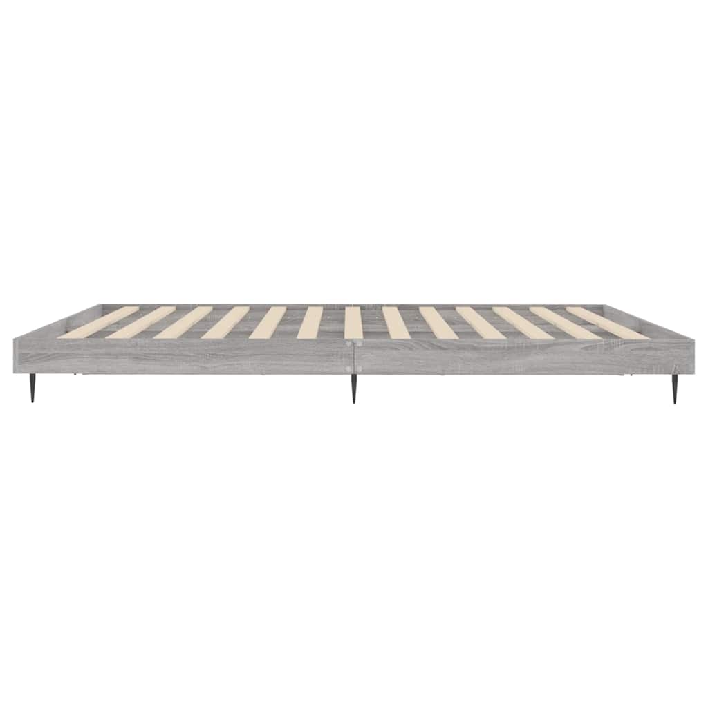 sonoma tölgyszínű szerelt fa ágykeret 200 x 200 cm