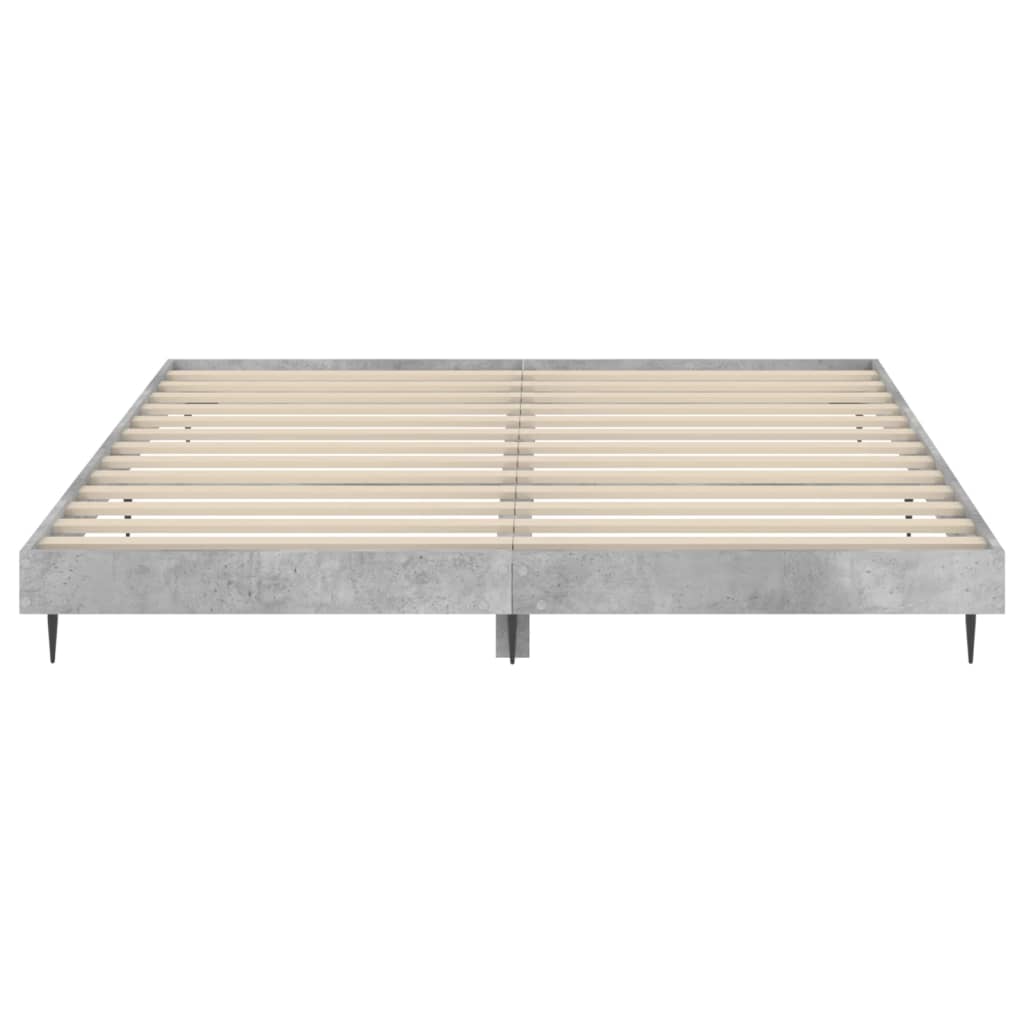 betonszürke szerelt fa ágykeret 120 x 200 cm
