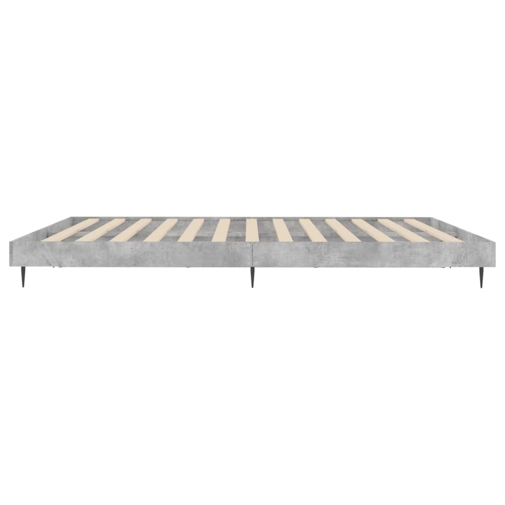 betonszürke szerelt fa ágykeret 120 x 200 cm