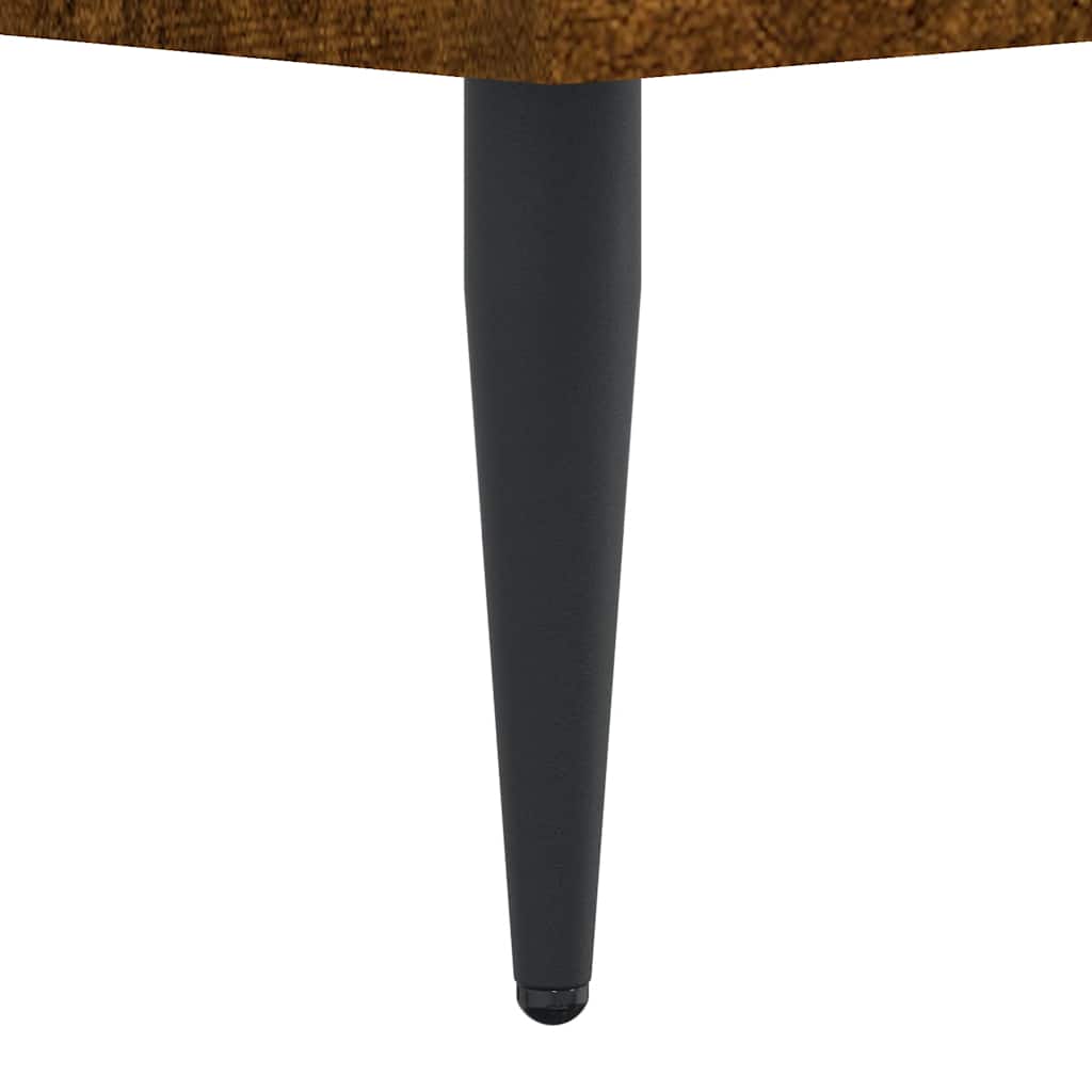 füstös tölgy színű szerelt fa ágykeret matrac nélkül 90x200 cm