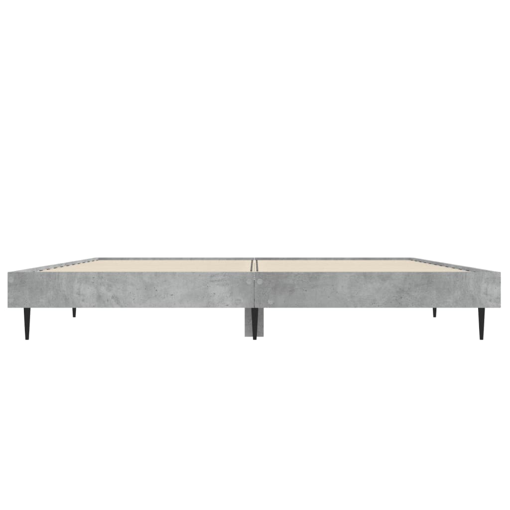 betonszürke szerelt fa ágykeret 140x190 cm