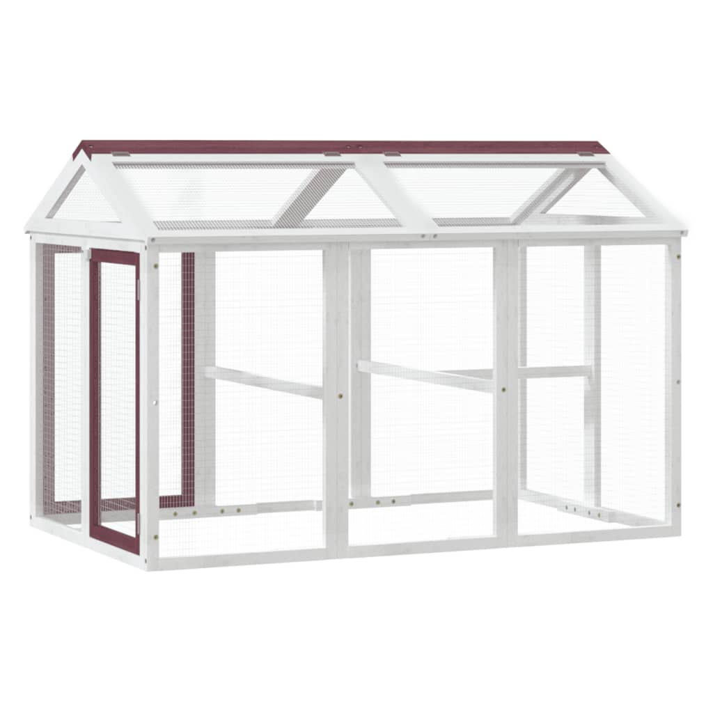 mokkabarna tömör fenyőfa futtatóketrec 141 x 94 x 104 cm