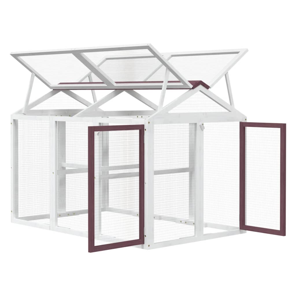 mokkabarna tömör fenyőfa futtatóketrec 141 x 94 x 104 cm
