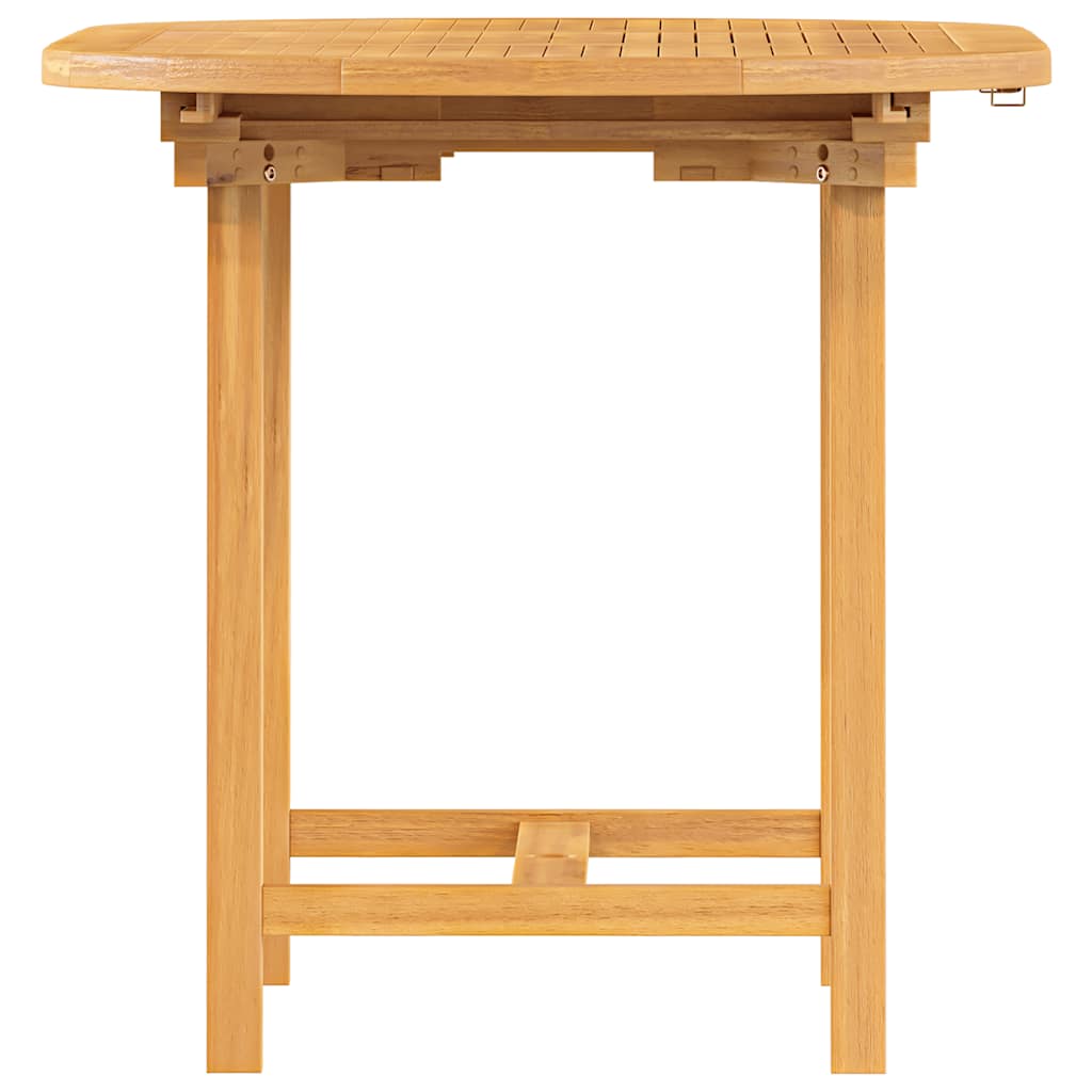 kihúzható tömör tíkfa kerti asztal 110-160 x 80 x 75 cm
