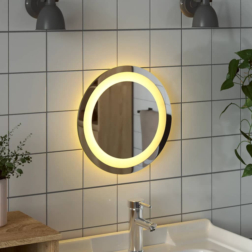 kerek LED-es fürdőszobai tükör 30 cm