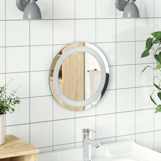 kerek LED-es fürdőszobai tükör 30 cm