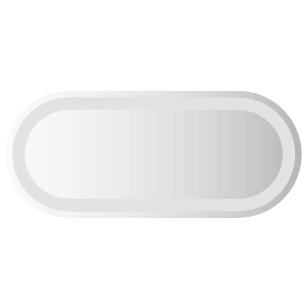ovális LED-es fürdőszobai tükör 60 x 25 cm
