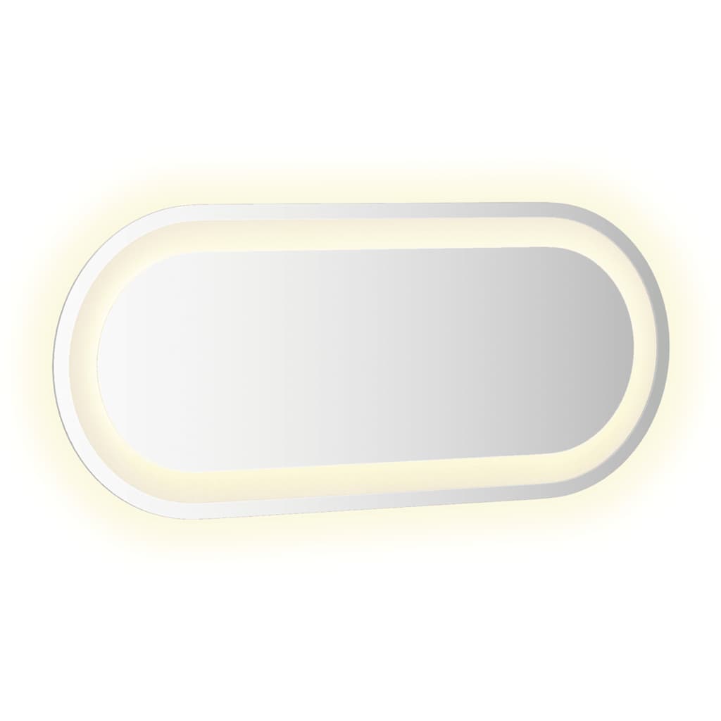 ovális LED-es fürdőszobai tükör 60 x 25 cm
