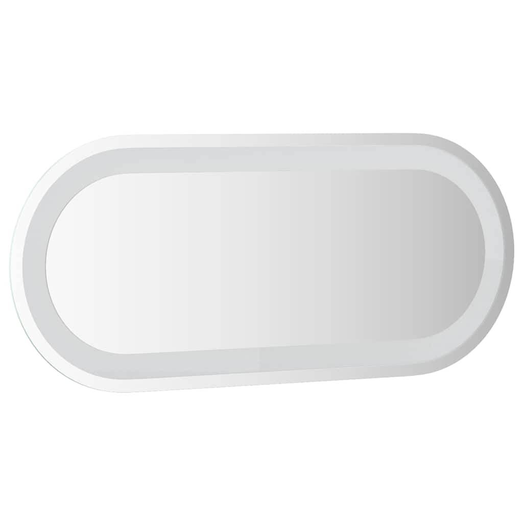 ovális LED-es fürdőszobai tükör 70 x 30 cm