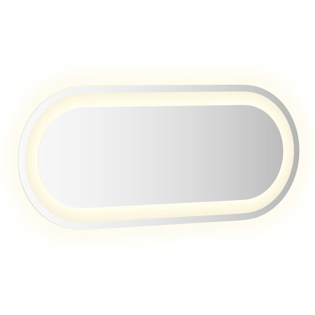ovális LED-es fürdőszobai tükör 70 x 30 cm