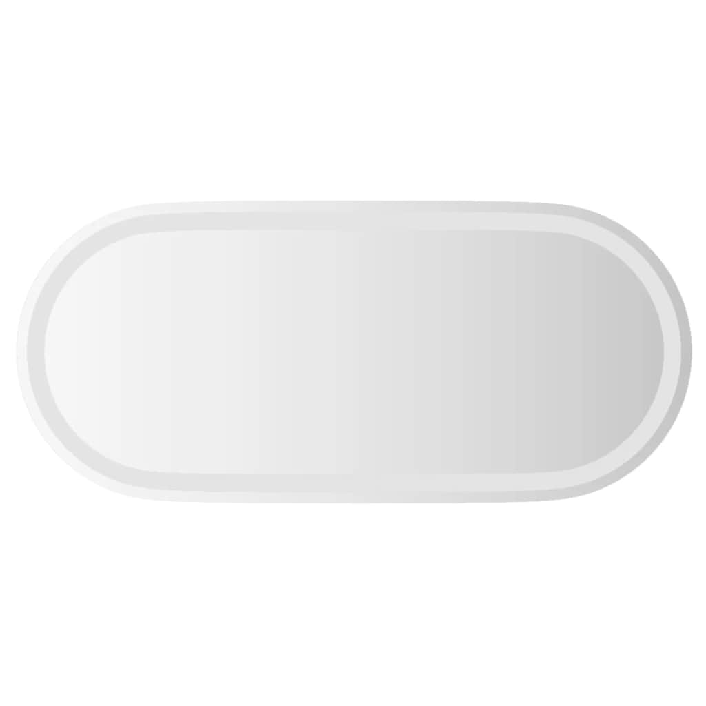 ovális LED-es fürdőszobai tükör 80 x 35 cm