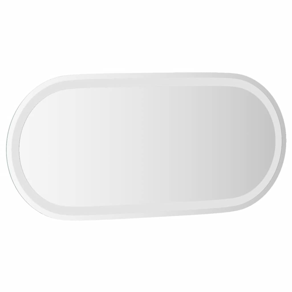 ovális LED-es fürdőszobai tükör 80 x 35 cm
