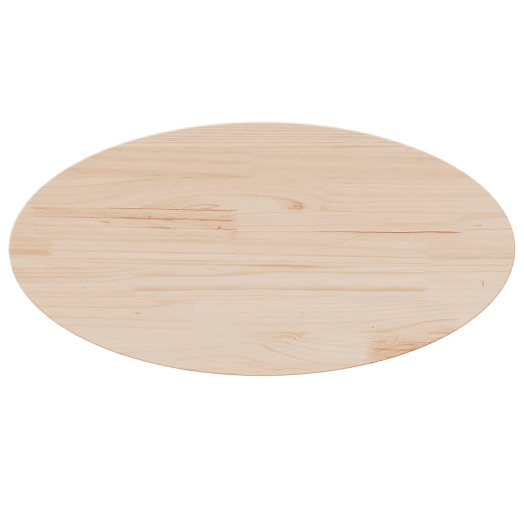tömör fenyőfa ovális asztallap 60 x 30 x 2,5 cm