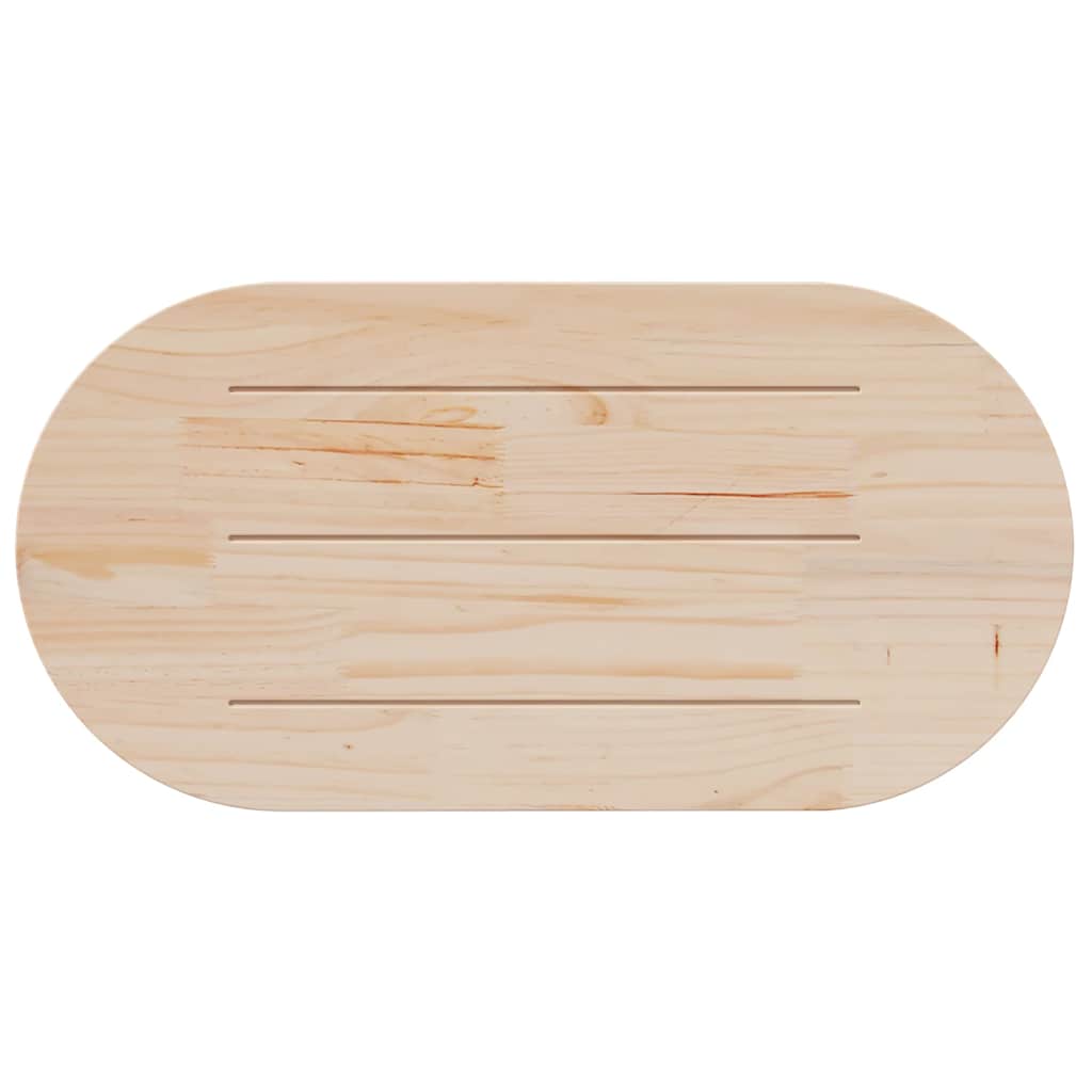 tömör fenyőfa asztallap 110 x 55 x 2,5 cm ovális