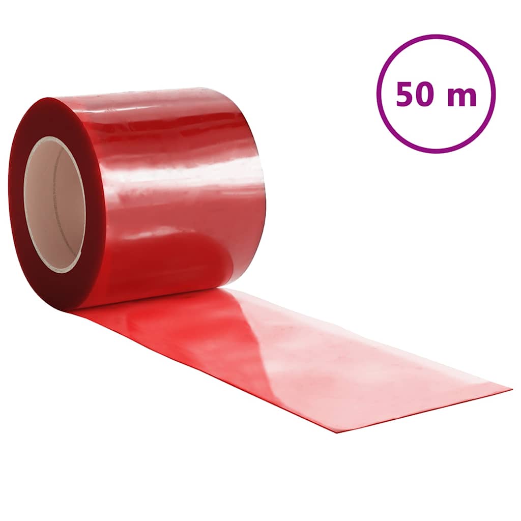piros PVC ajtófüggöny 200 mm x 1,6 mm 50 m
