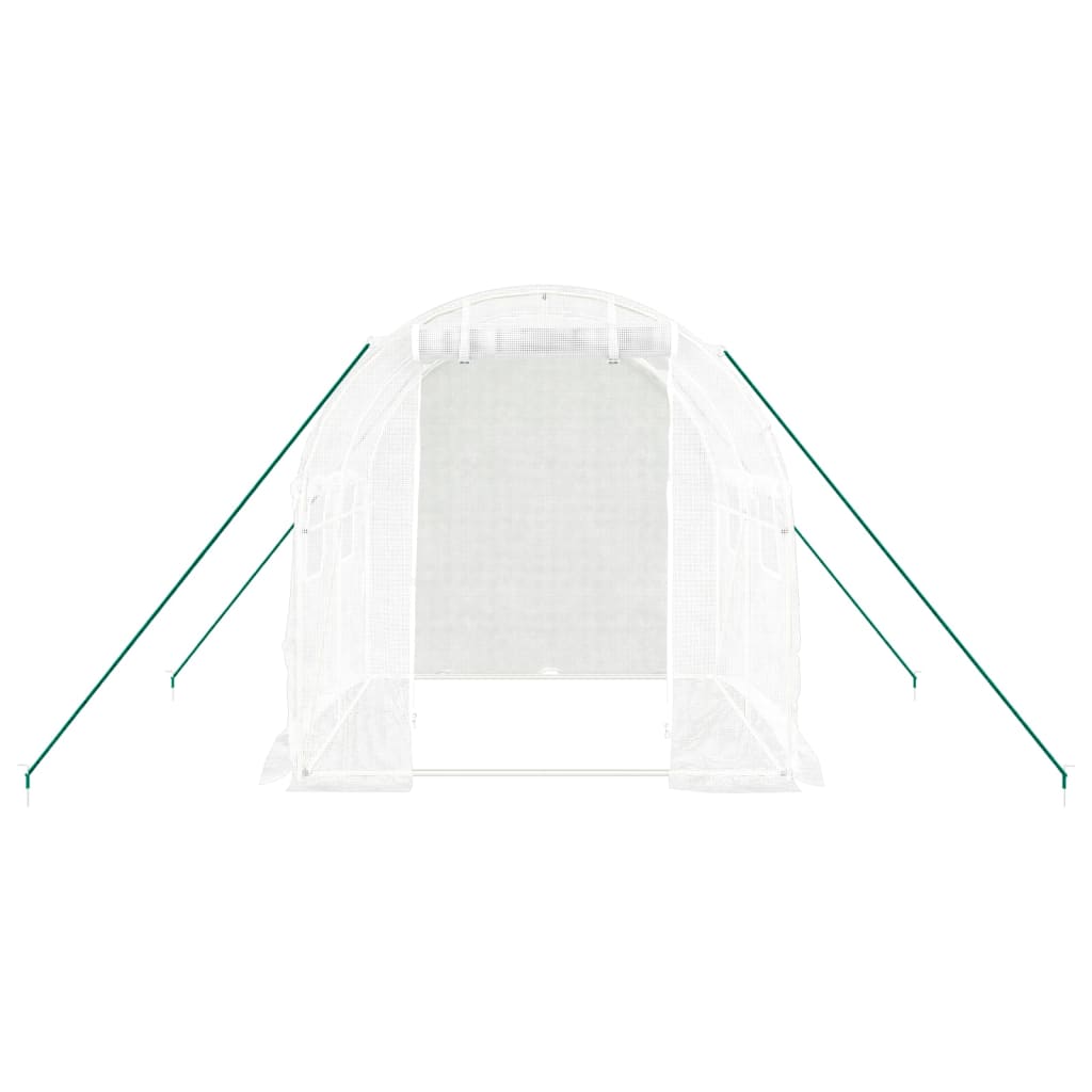 fehér acélvázas melegház 4 m² 2x2x2 m