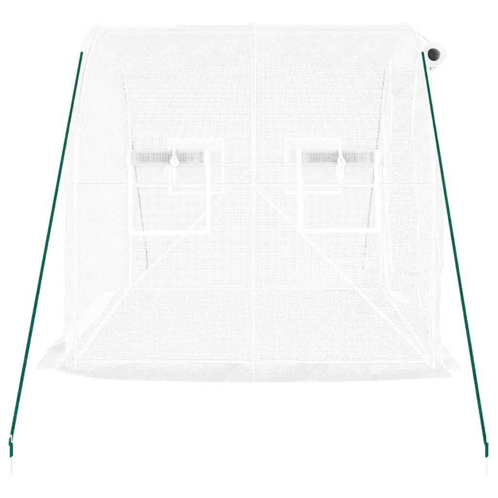fehér acélvázas melegház 4 m² 2x2x2 m