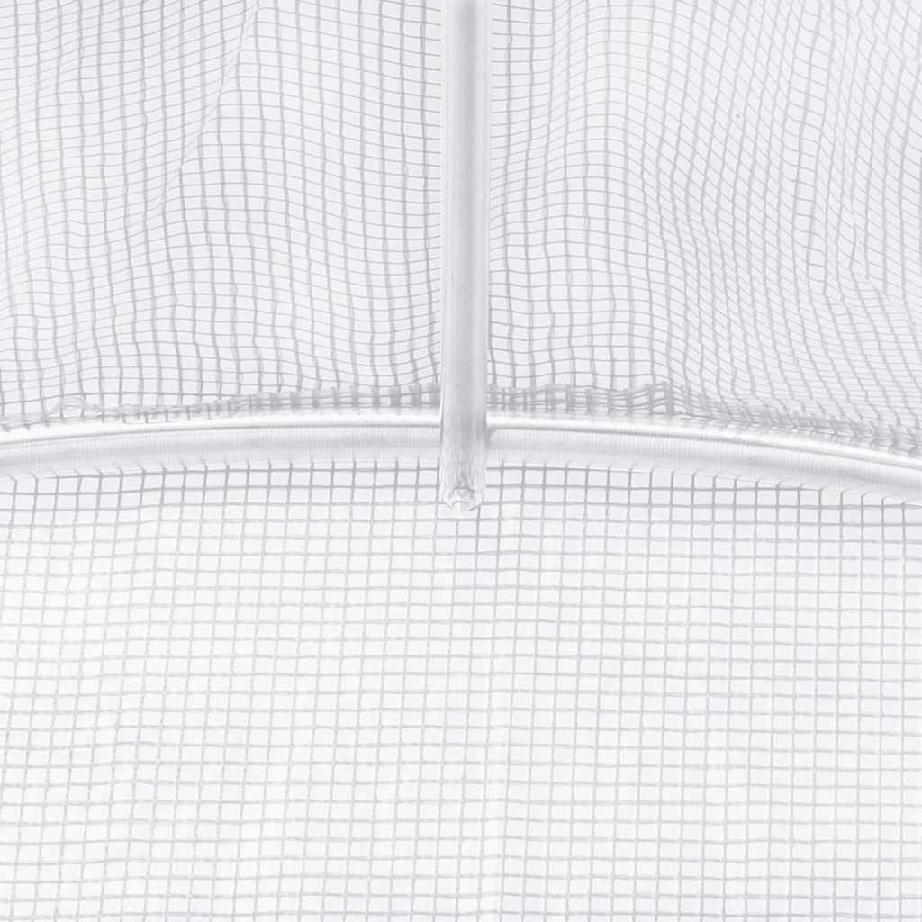 fehér acélvázas melegház 6 m² 3 x 2 x 2 m