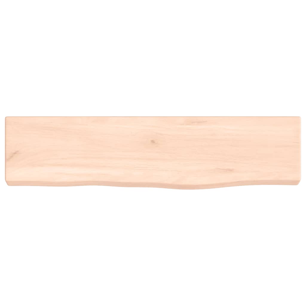 kezeletlen tömör tölgyfa fali polc 40 x 10 x 2 cm