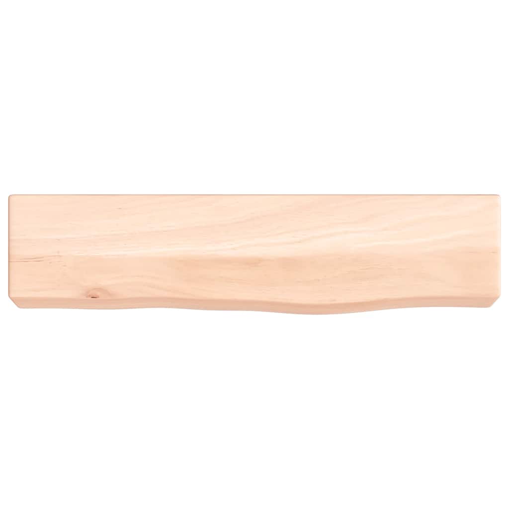 kezeletlen tömör tölgyfa fali polc 40x10x6 cm