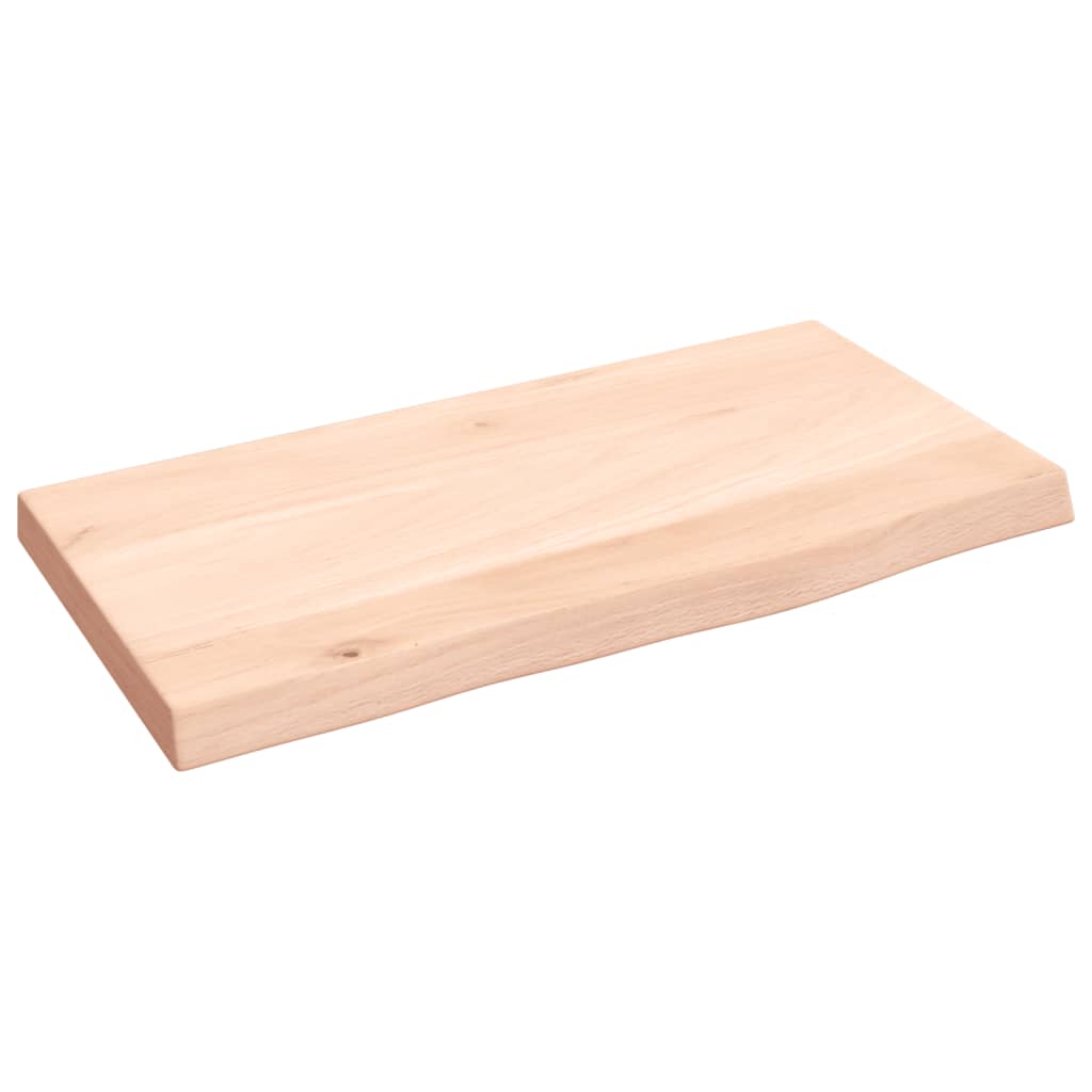 kezeletlen tömör tölgyfa fali polc 40x20x2 cm