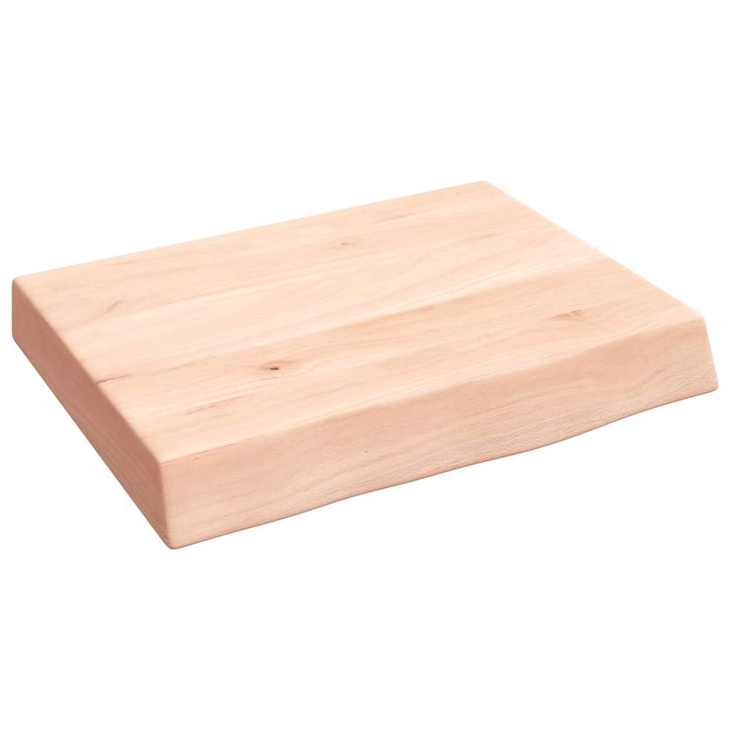 kezeletlen tömör tölgyfa fali polc 40x30x(2-6) cm
