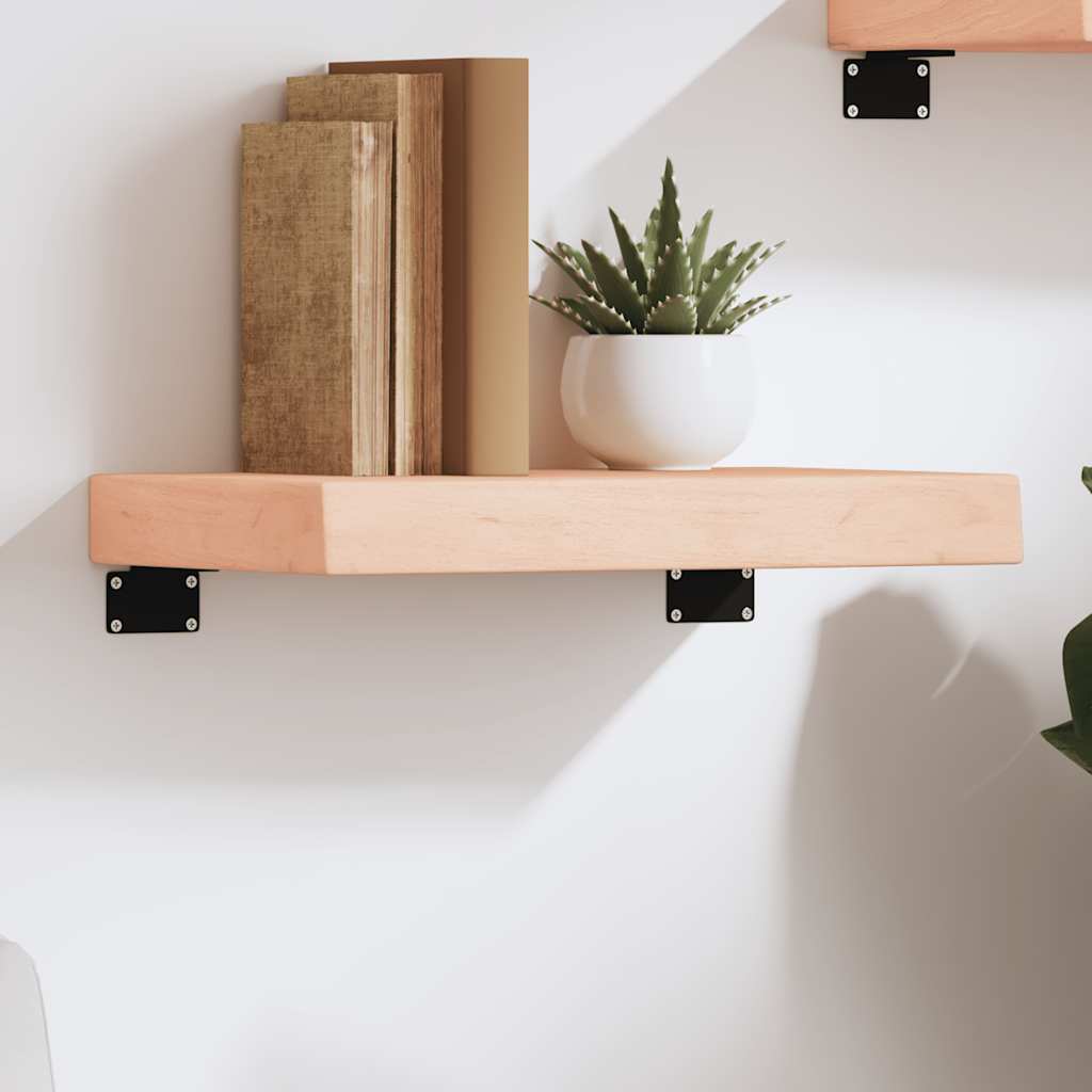 kezeletlen tömör tölgyfa fali polc 40x30x(2-6) cm