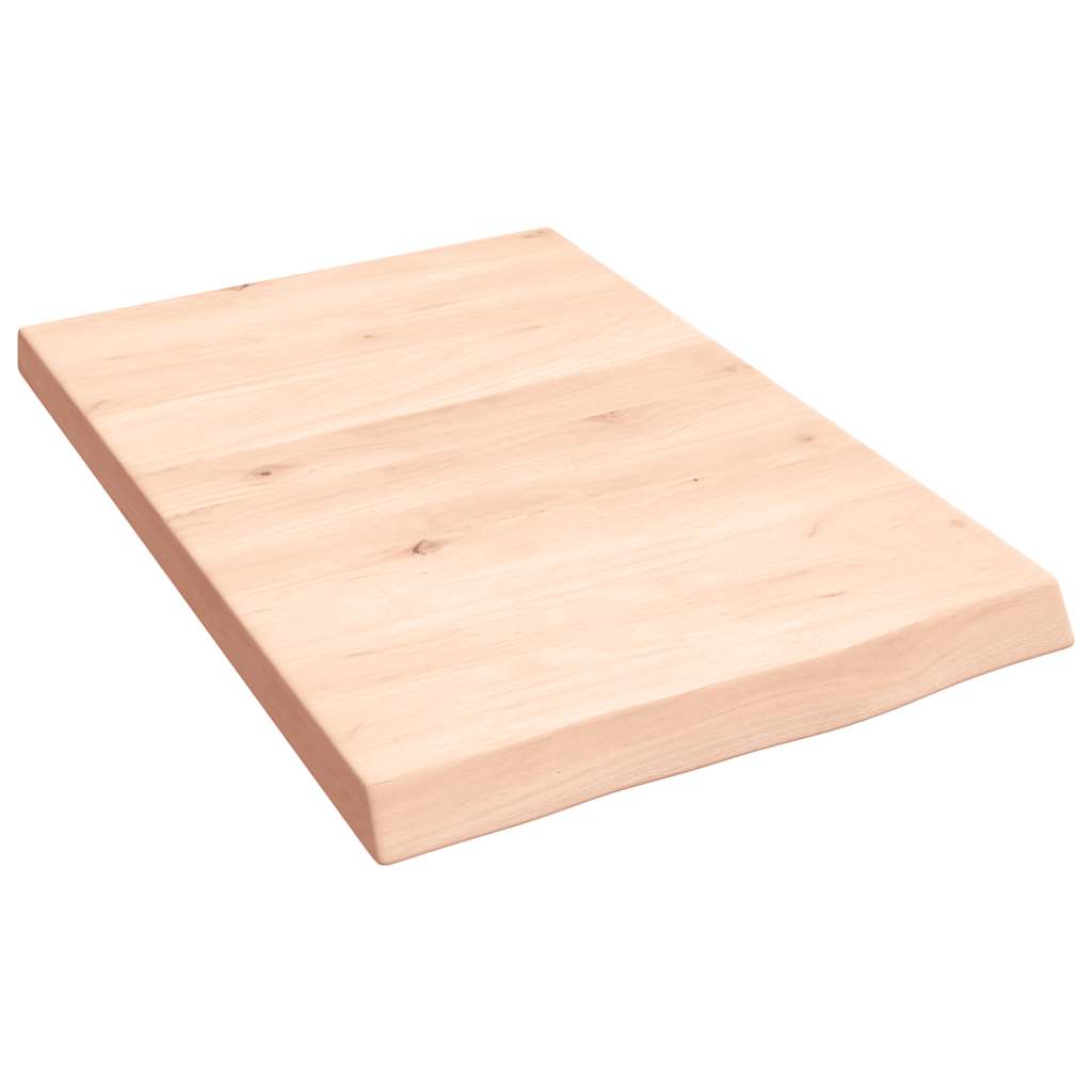 kezeletlen tömör tölgyfa fali polc 40x60x(2-4) cm