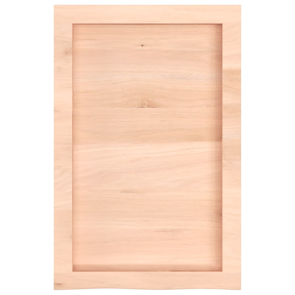 kezeletlen tömör tölgyfa fali polc 40x60x(2-4) cm