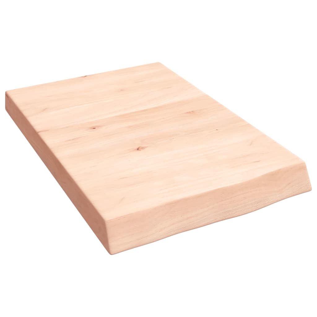 kezeletlen tömör tölgyfa fali polc 40x60x(2-6) cm
