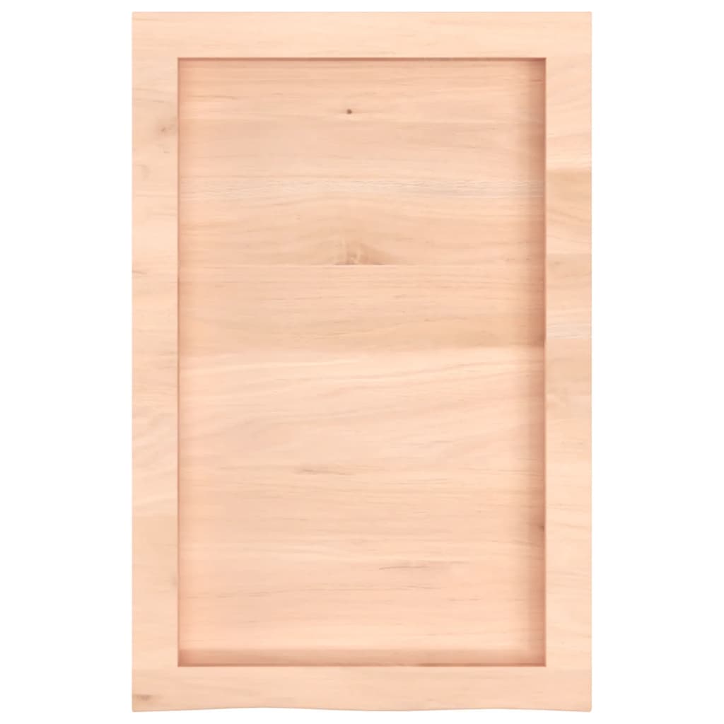 kezeletlen tömör tölgyfa fali polc 40x60x(2-6) cm