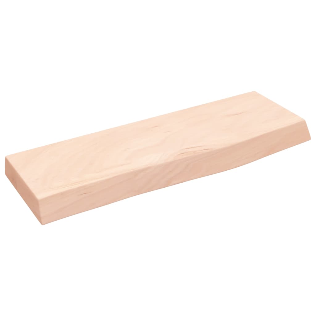 kezeletlen tömör tölgyfa fali polc 60x20x4 cm