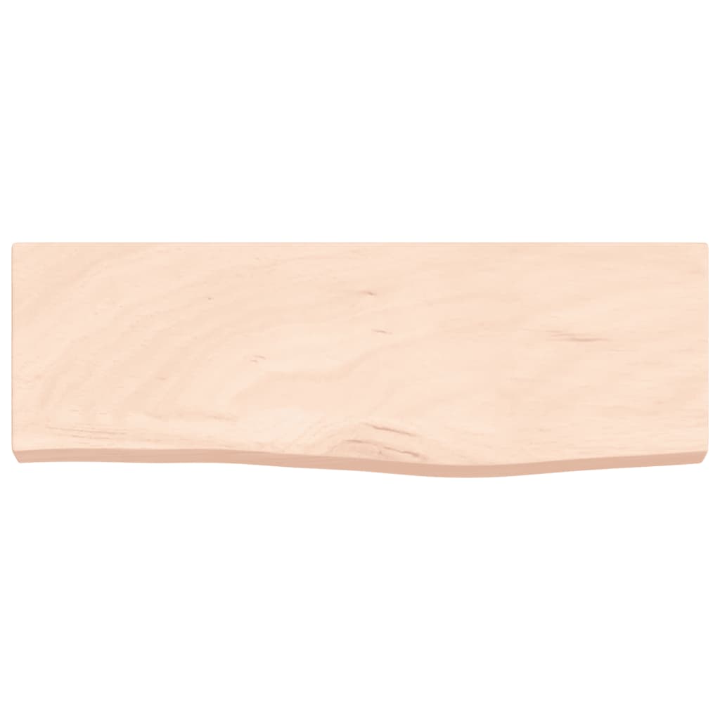 kezeletlen tömör tölgyfa fali polc 60x20x4 cm