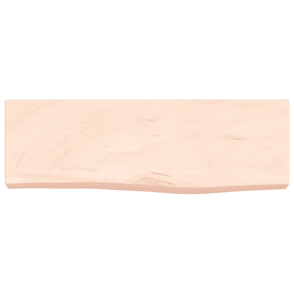 kezeletlen tömör tölgyfa fali polc 60x20x6 cm