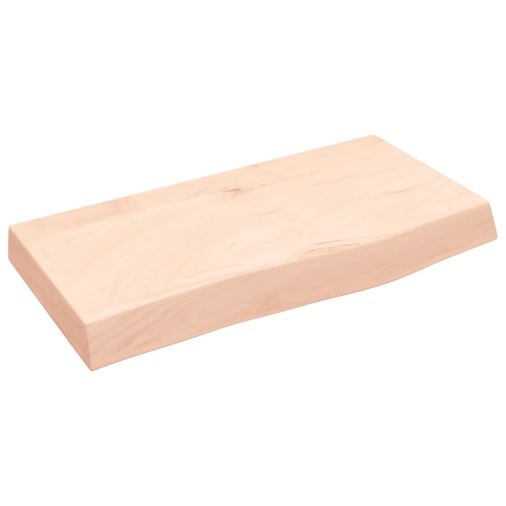 kezeletlen tömör tölgyfa fali polc 60x30x(2-6) cm