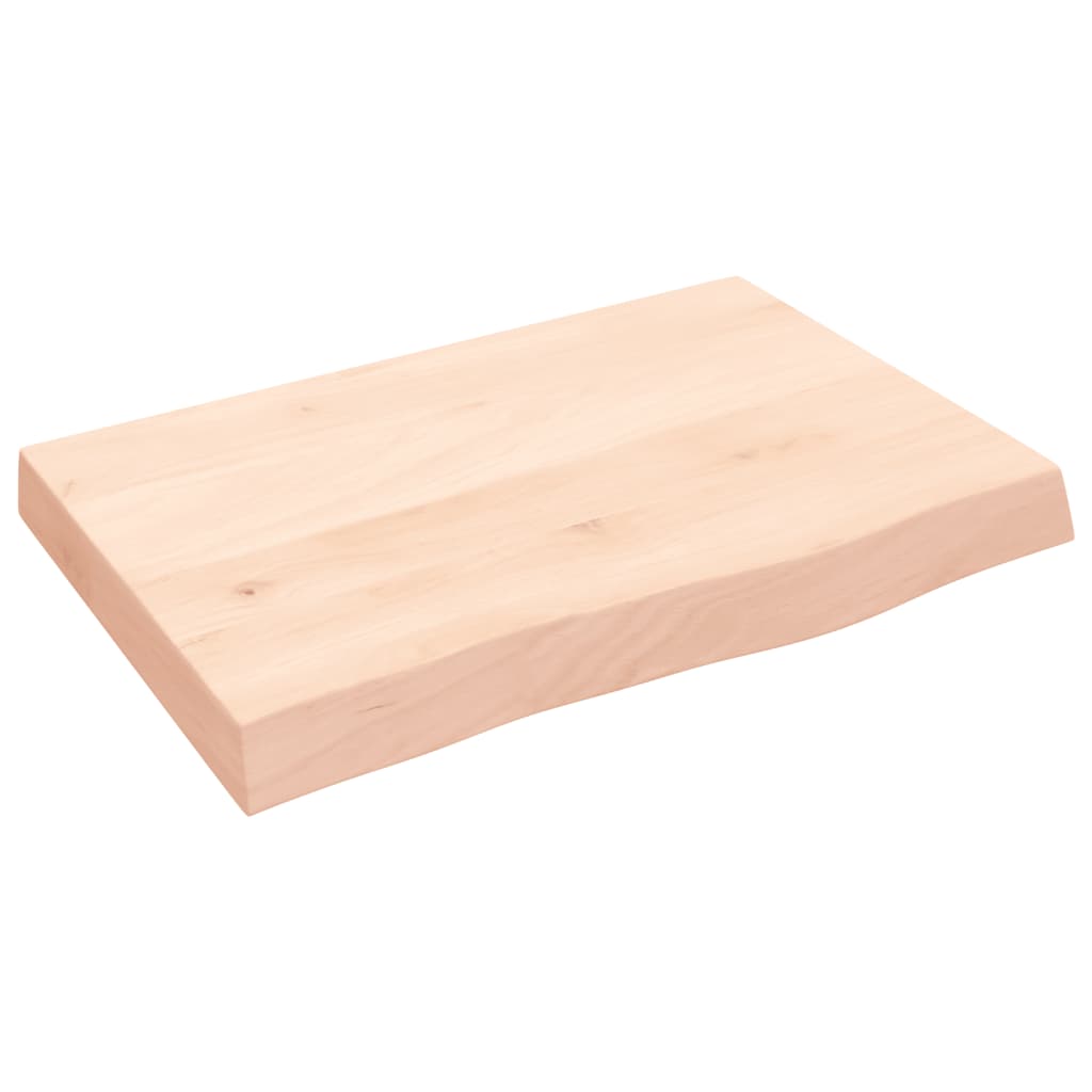 kezeletlen tömör tölgyfa fali polc 60x40x(2-6) cm