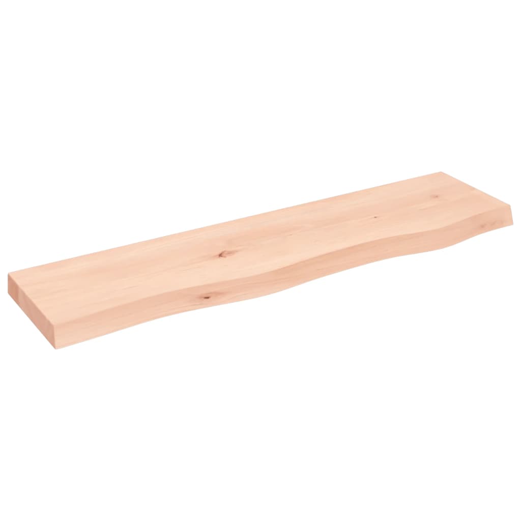 kezeletlen tömör tölgyfa fali polc 80x20x4 cm