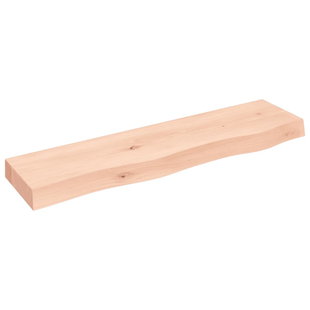 kezeletlen tömör tölgyfa fali polc 80x20x6 cm
