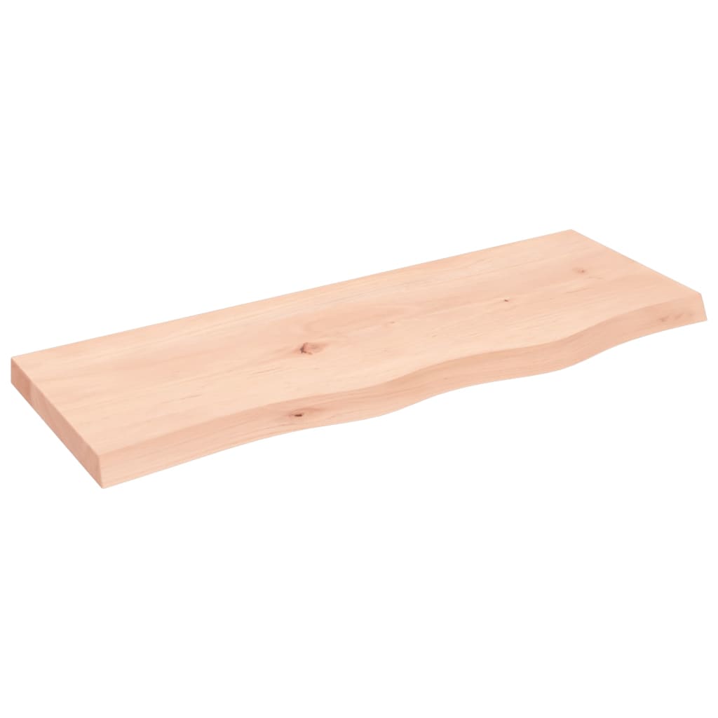 kezeletlen tömör tölgyfa fali polc 80x30x(2-4) cm