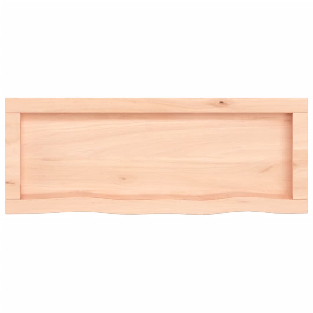 kezeletlen tömör tölgyfa fali polc 80x30x(2-4) cm