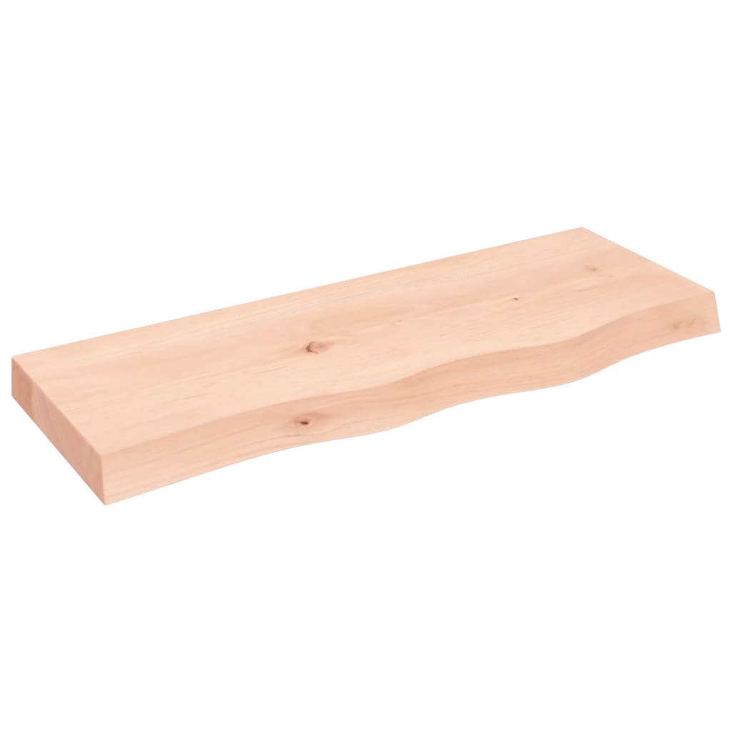 kezeletlen tömör tölgyfa fali polc 80x30x(2-6) cm