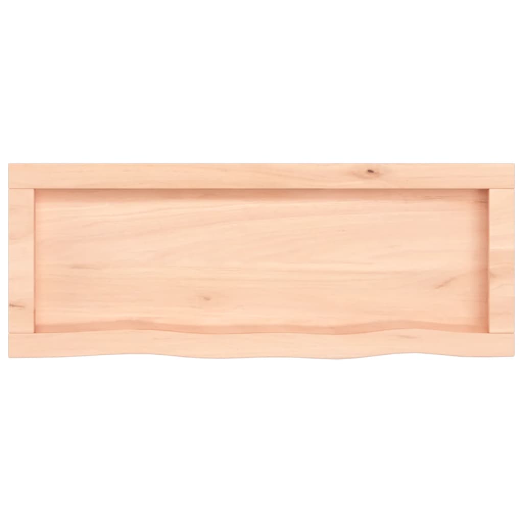 kezeletlen tömör tölgyfa fali polc 80x30x(2-6) cm