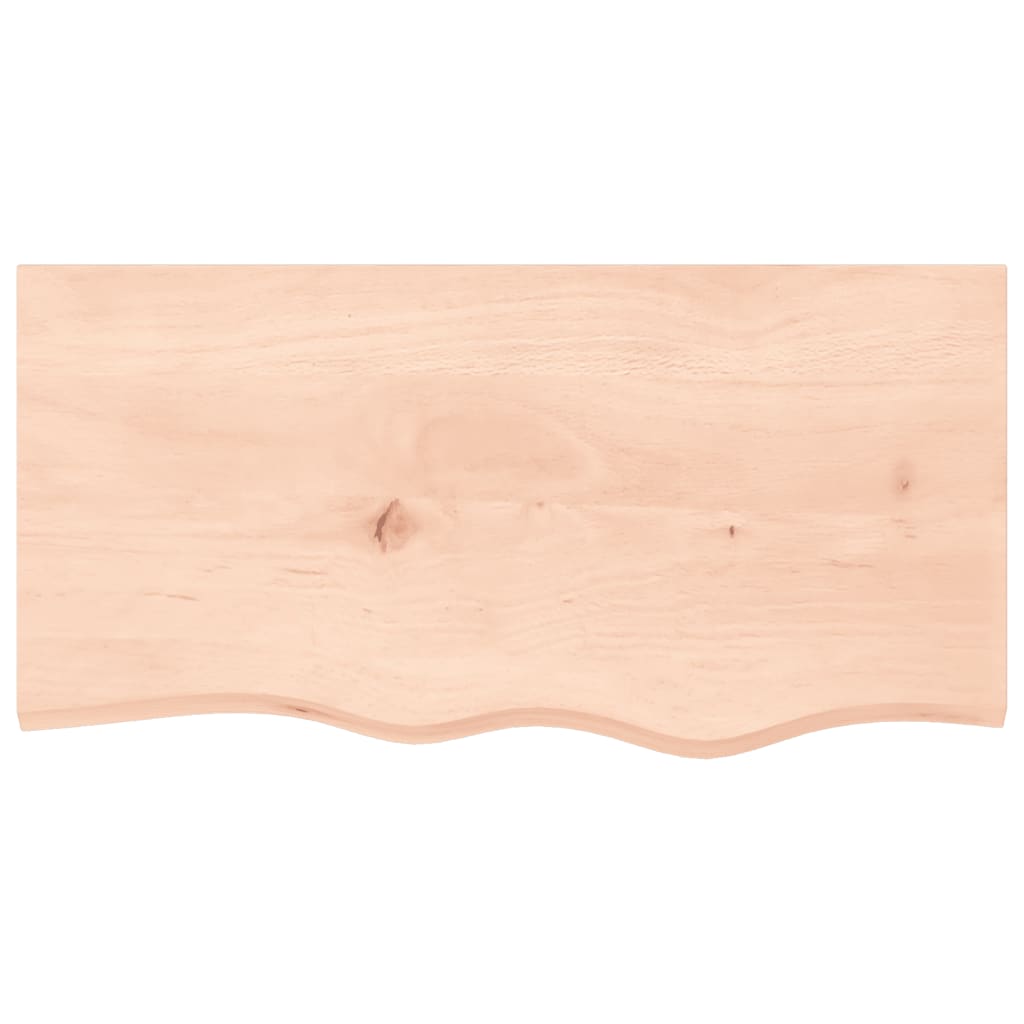 kezeletlen tömör tölgyfa fali polc 80x40x(2-4) cm