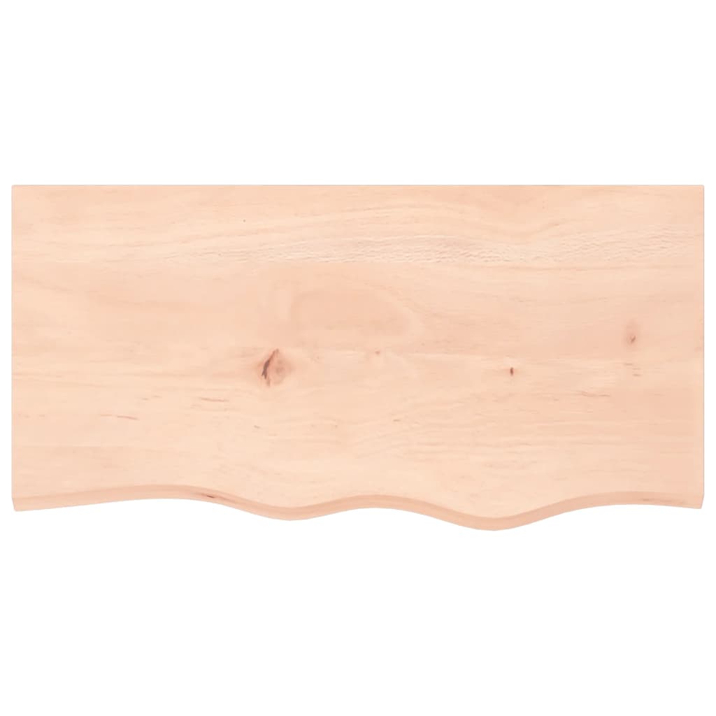 kezeletlen tömör tölgyfa fali polc 80x40x(2-6) cm