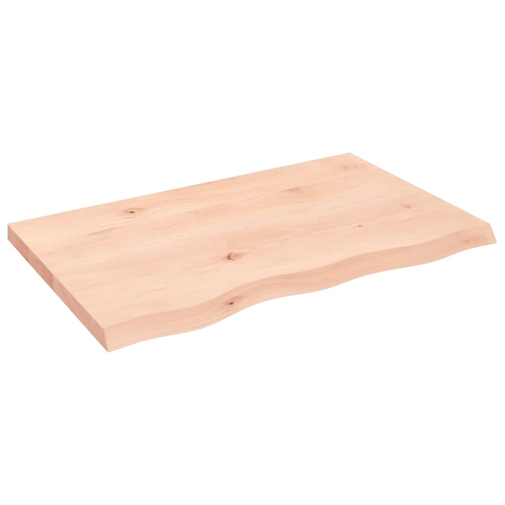 kezeletlen tömör tölgyfa fali polc 80x50x(2-4) cm