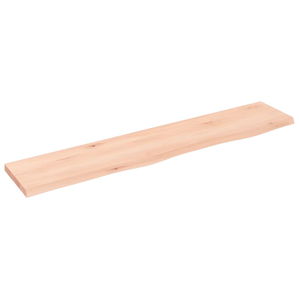 kezeletlen tömör tölgyfa fali polc 100x20x2 cm