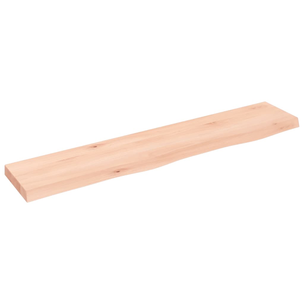 kezeletlen tömör tölgyfa fali polc 100x20x4 cm